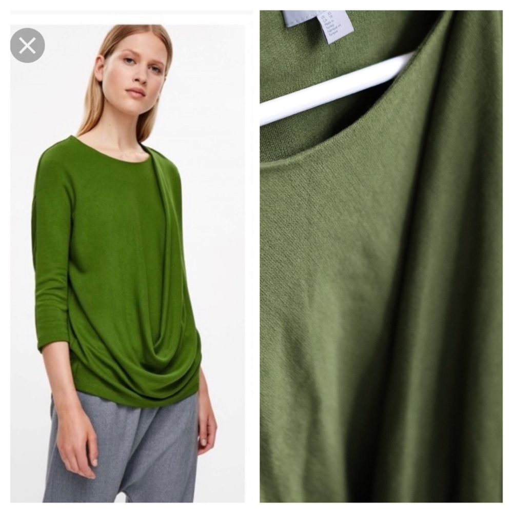 COS asymmetric drape top